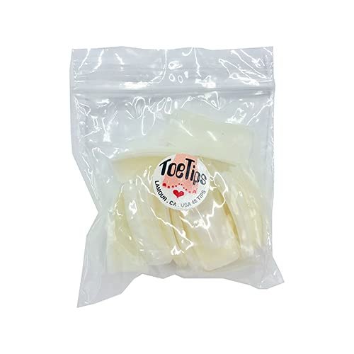 Lamour Toe Tips 50-Pack, Size 00, White Plastic False Nail Tips