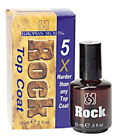 Super Nail European Secrets Rock Top Coat - 0.5 Fl Oz, Black