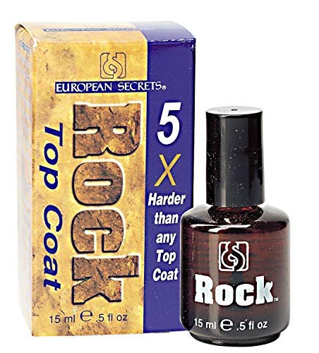 Super Nail European Secrets Rock Top Coat - 0.5 Fl Oz, Black - görsel 2