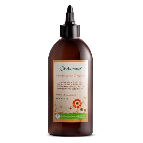 Just Nutritive Apple Cider Vinegar Rinse Cleanser for Gray Hair - Clarifying Shampoo Removes Hard Water Buildup, Brassiness & Yellowing, Sulfate-Free, 8 oz Avelisse