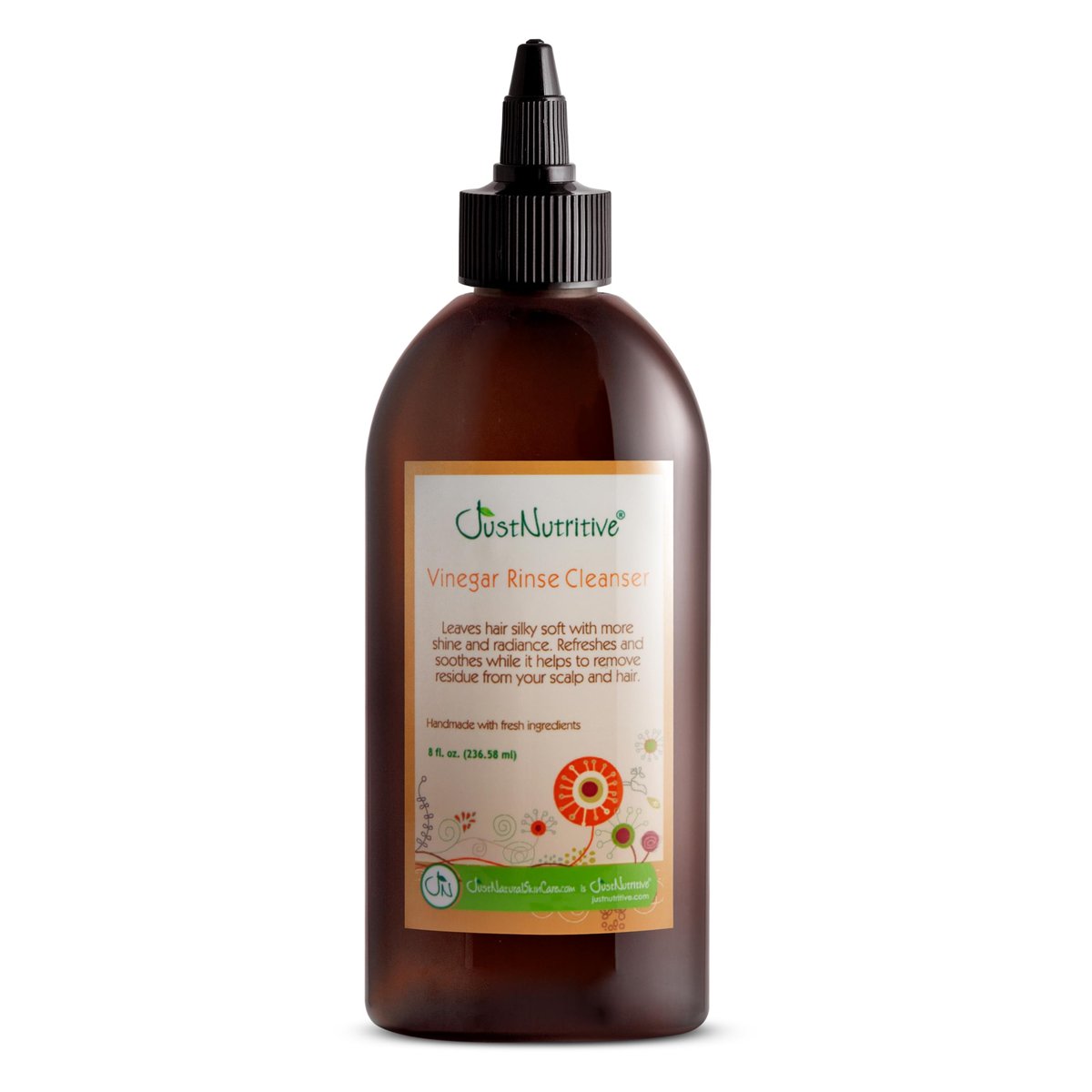 Just Nutritive Apple Cider Vinegar Rinse Cleanser for Gray Hair - Clarifying Shampoo Removes Hard Water Buildup, Brassiness & Yellowing, Sulfate-Free, 8 oz Avelisse