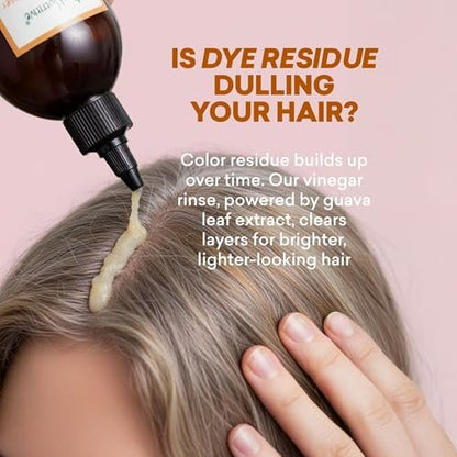 Just Nutritive Apple Cider Vinegar Rinse Cleanser for Gray Hair - Clarifying Shampoo Removes Hard Water Buildup, Brassiness & Yellowing, Sulfate-Free, 8 oz Avelisse