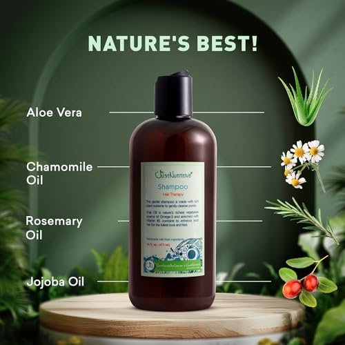 Just Nutritive Hair Loss Shampoo for Thinning Hair - Saw Palmetto, Nettle Root, Rosemary Oil - Scalp Stimulating, Sulfate Free for Men and Women - 16 oz Avelisse