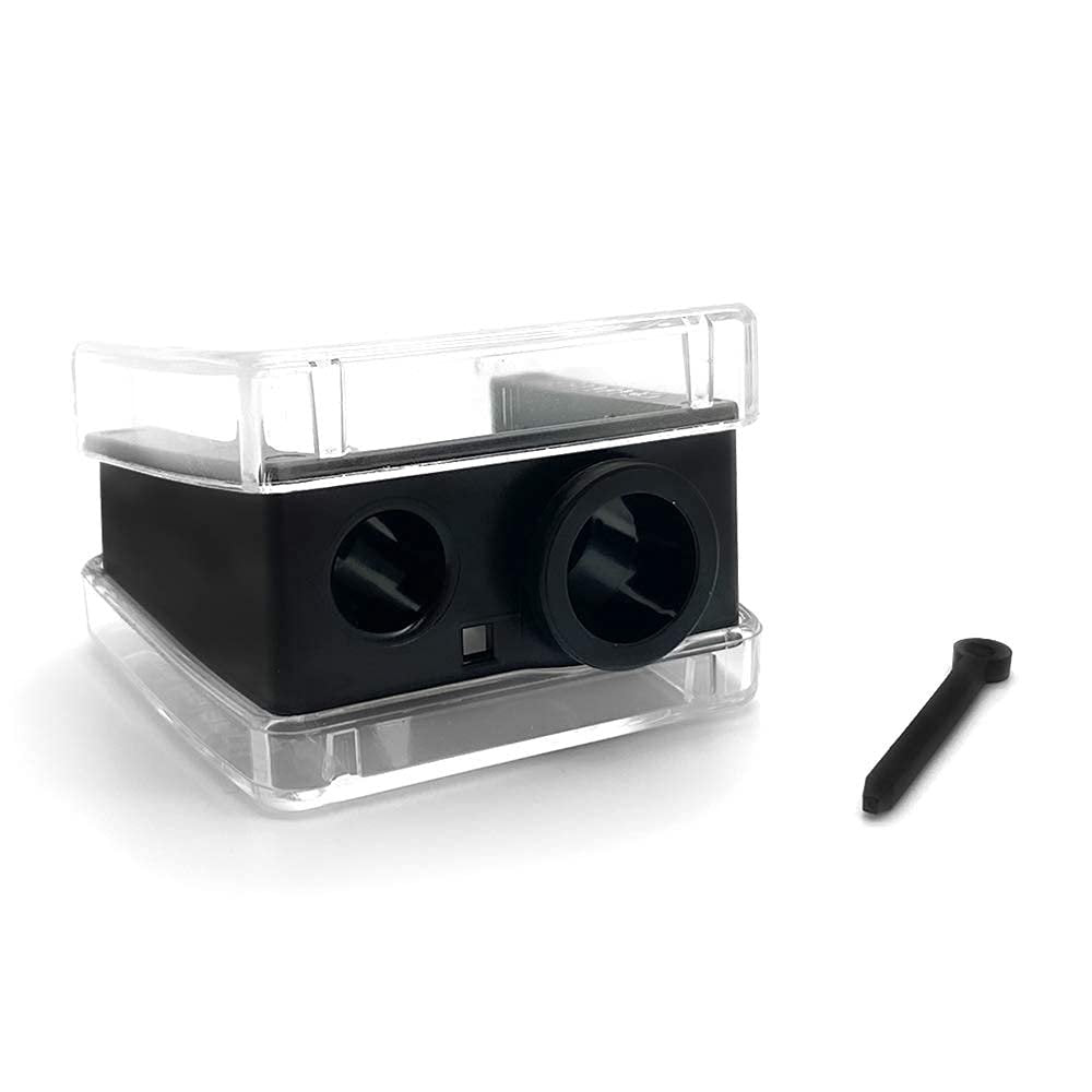 Palladio Double Barrel 3 in 1 Cosmetic Pencil Sharpener with Cover, Stainless Steel Blade, Size Adjuster - Essential for Lip Liner, Eyeliner, Brow Pencils - görsel 16