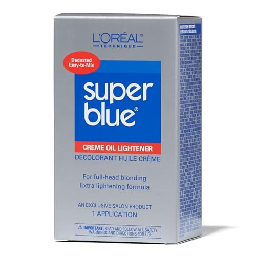 L'Oreal Technique Super Blue Lightener Kit - Hair Bleach for Removing Natural or Artificial Pigments, Easy and Smooth Application Avelisse