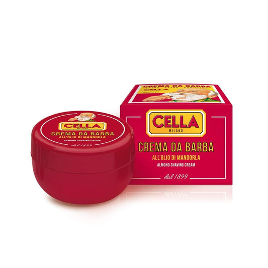 Cella Milano Classic Italian Almond Shaving Cream – Premium Tallow-Based Wet Shave Soap for Men, Rich Moisturizing Lather, 5.2 oz (150g) Avelisse