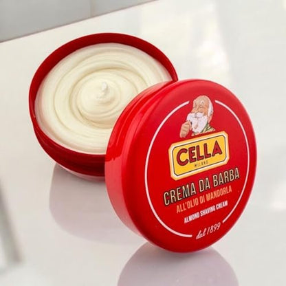 Cella Milano Classic Italian Almond Shaving Cream – Premium Tallow-Based Wet Shave Soap for Men, Rich Moisturizing Lather, 5.2 oz (150g) Avelisse