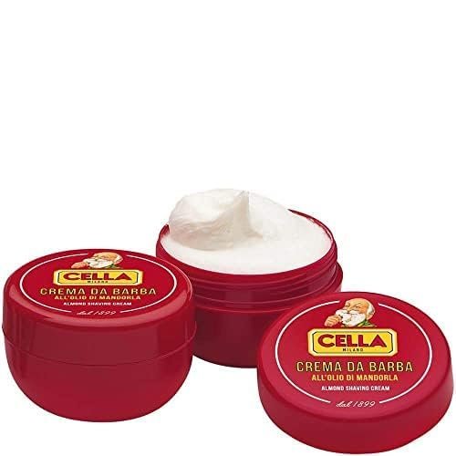 Cella Milano Classic Italian Almond Shaving Cream – Premium Tallow-Based Wet Shave Soap for Men, Rich Moisturizing Lather, 5.2 oz (150g) Avelisse