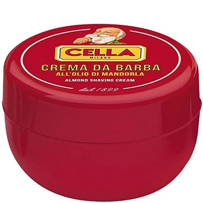Cella Milano Classic Italian Almond Shaving Cream – Premium Tallow-Based Wet Shave Soap for Men, Rich Moisturizing Lather, 5.2 oz (150g) Avelisse