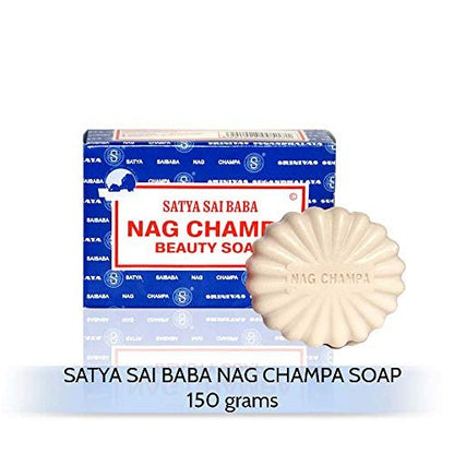 Satya Nag Champa Sai Baba Natural Soap, 150g (5 oz) - Pack of 4 Avelisse
