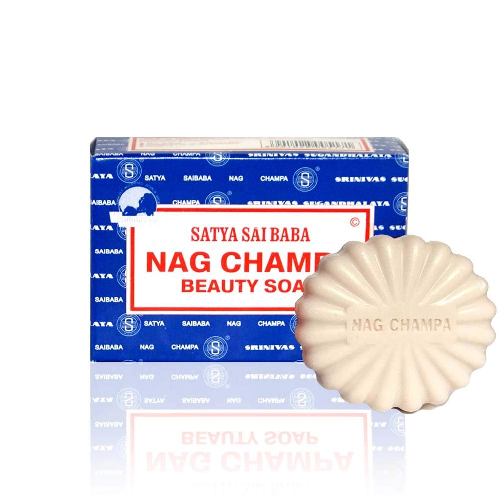 Satya Nag Champa Sai Baba Natural Soap, 150g (5 oz) - Pack of 4 Avelisse