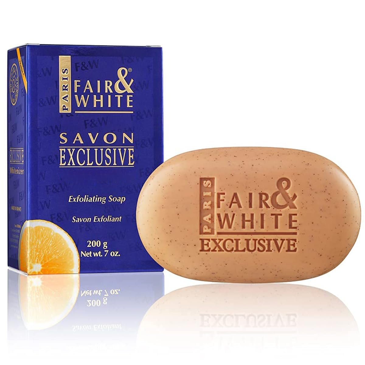 FAIR & WHITE Exclusive Exfoliating Soap - Skin Brightening Bar with Vitamin C and Shea Butter, 7 oz Avelisse