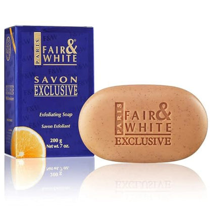 FAIR & WHITE Exclusive Exfoliating Soap - Skin Brightening Bar with Vitamin C and Shea Butter, 7 oz Avelisse
