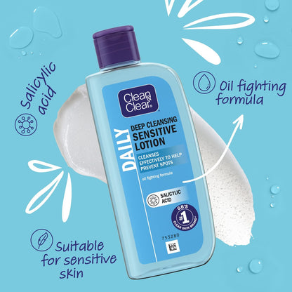 Clean & Clear Deep Cleansing Lotion for Sensitive Skin, 200ml Avelisse