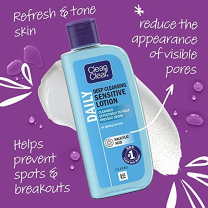 Clean & Clear Deep Cleansing Lotion for Sensitive Skin, 200ml Avelisse