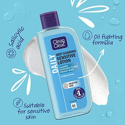 Clean & Clear Deep Cleansing Lotion for Sensitive Skin, 200ml Avelisse