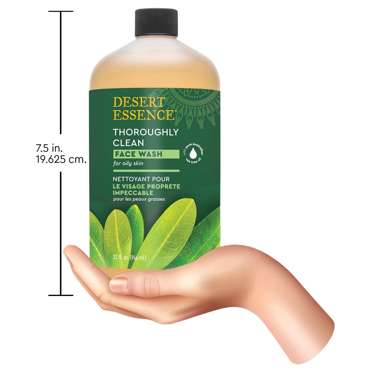 Desert Essence Tea Tree Face Wash 32 fl oz - Gentle Castile Facial Cleanser with Natural Tea Tree Oil for Daily Use, Sensitive & Oily Skin - Vegan & Cruelty-Free - görsel 13
