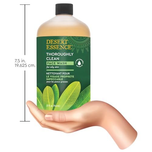 Desert Essence Tea Tree Face Wash 32 fl oz - Gentle Castile Facial Cleanser with Natural Tea Tree Oil for Daily Use, Sensitive & Oily Skin - Vegan & Cruelty-Free - görsel 14