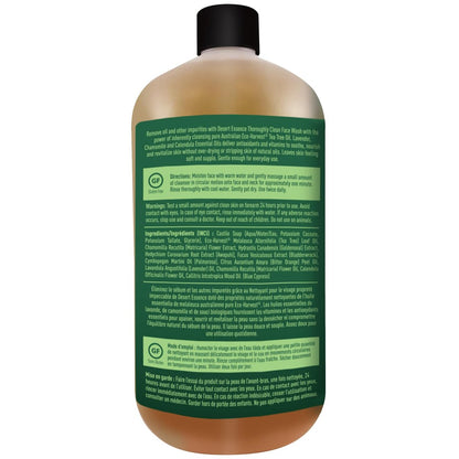 Desert Essence Tea Tree Face Wash 32 fl oz - Gentle Castile Facial Cleanser with Natural Tea Tree Oil for Daily Use, Sensitive & Oily Skin - Vegan & Cruelty-Free