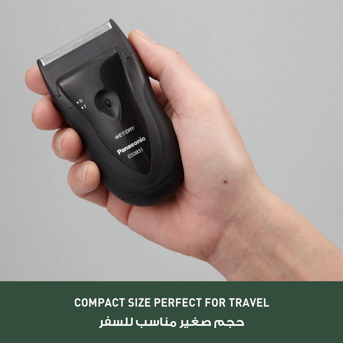 Panasonic Electric Razor for Men, Cordless Wet Dry Lightweight Shaver with Ergonomic Grip, ES3831K, Black Avelisse