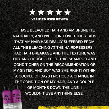 Bed Head by TIGI Dumb Blonde Restoring Shampoo and Conditioner Duo for Damaged Blonde Hair, 25.36 fl oz Avelisse