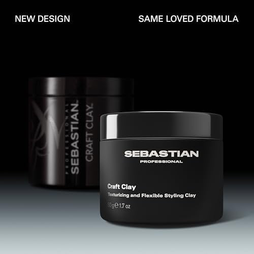 Sebastian Professional Styling Craft Clay - Remoldable Texturizing Hair Styling Clay for Natural Hold, 1.7 oz Avelisse