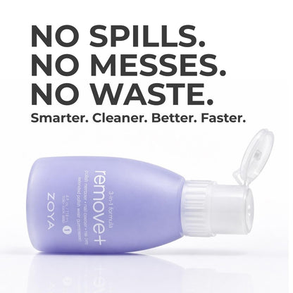 ZOYA Remove Plus 3-in-1 Formula Liquid Polish Remover, Nail Cleaner & Nail Prep - 8 Fl Oz