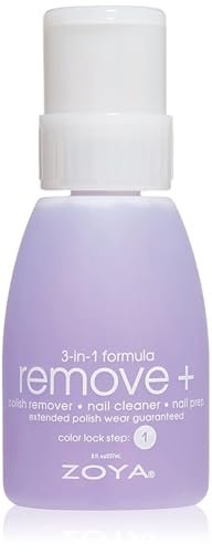 ZOYA Remove Plus 3-in-1 Formula Liquid Polish Remover, Nail Cleaner & Nail Prep - 8 Fl Oz
