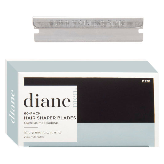 Diane Hair Shaper Razor Blades, Polymer Coated Stainless Steel, 60-Pack – Precise Shaping & Trimming Refills Avelisse