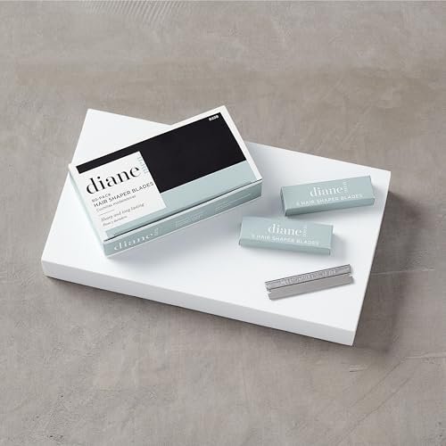 Diane Hair Shaper Razor Blades, Polymer Coated Stainless Steel, 60-Pack – Precise Shaping & Trimming Refills Avelisse