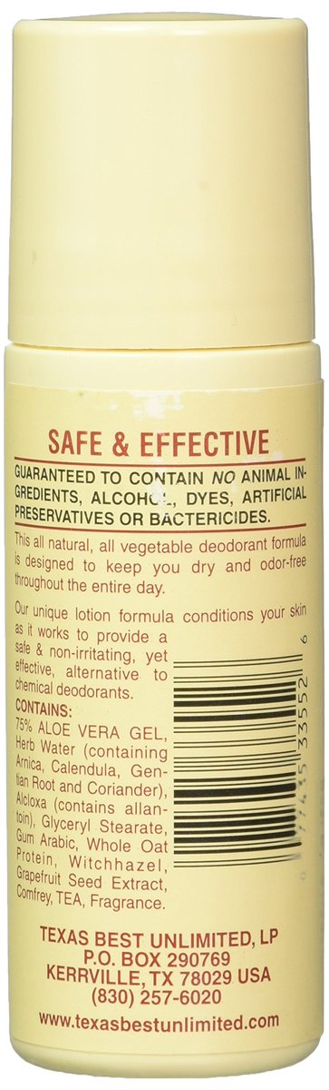 Alvera Roll-On Deodorant, Aloe & Almonds, 3 Fl Oz (Pack of 6) - Natural & Effective Avelisse