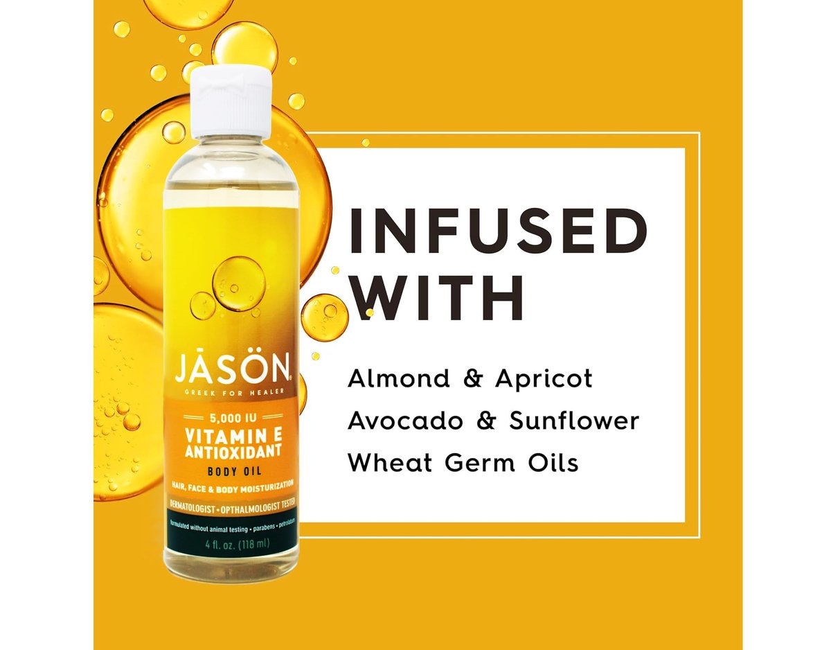 Jason Natural Cosmetics Pure Beauty Oil, 5,000 IU Vitamin E Oil - 4 fl oz (Pack of 2) - görsel 11