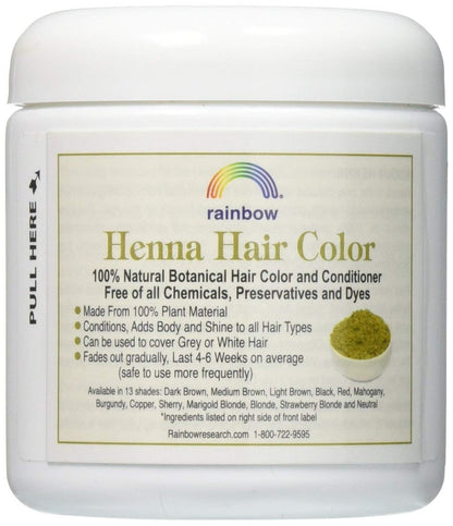 Rainbow Research Persian Light Brown Henna Hair Color & Conditioner, 4 oz (Pack of 2) - Natural Plant-Based Dye