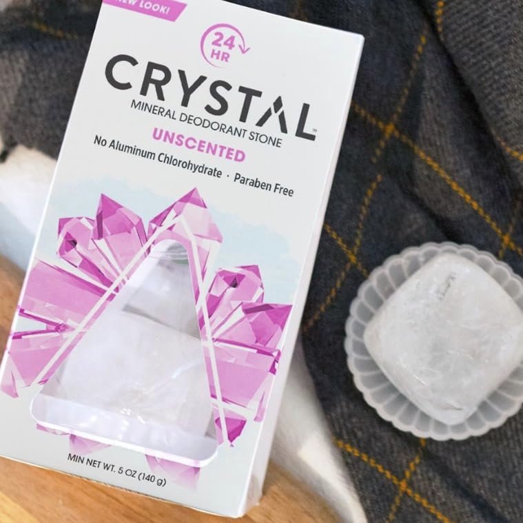 Crystal Essence Natural Deodorant Body Rock – 2 Pack, Unscented, Aluminum-Free Avelisse