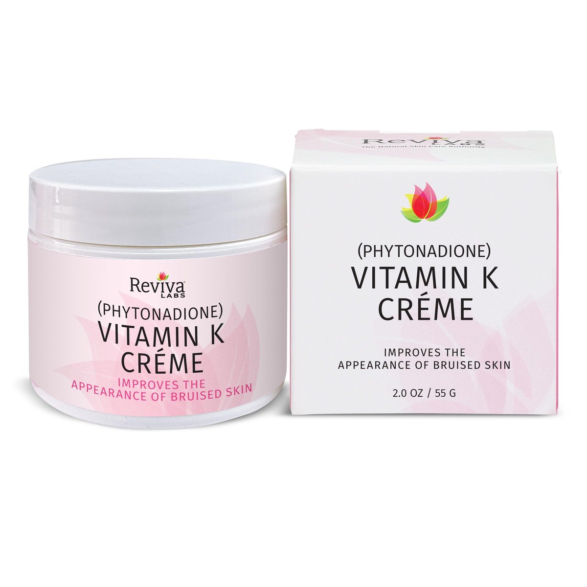 Reviva Labs Vitamin K Crème for Bruising, Dark Circles & Wrinkles - 2 oz Avelisse