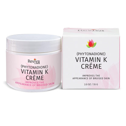 Reviva Labs Vitamin K Crème for Bruising, Dark Circles & Wrinkles - 2 oz Avelisse