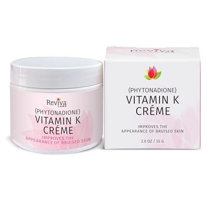 Reviva Labs Vitamin K Crème for Bruising, Dark Circles & Wrinkles - 2 oz Avelisse