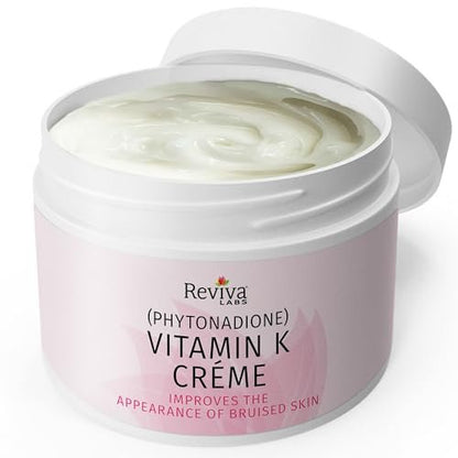 Reviva Labs Vitamin K Crème for Bruising, Dark Circles & Wrinkles - 2 oz Avelisse