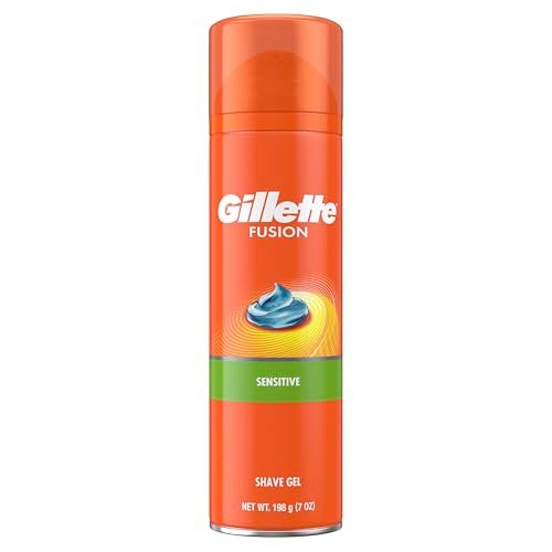 Gillette Fusion5 Ultra Sensitive Shave Gel, 7 oz (Pack of 6) - Soothing Shave for Sensitive Skin Avelisse