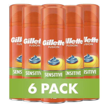 Gillette Fusion5 Ultra Sensitive Shave Gel, 7 oz (Pack of 6) - Soothing Shave for Sensitive Skin Avelisse