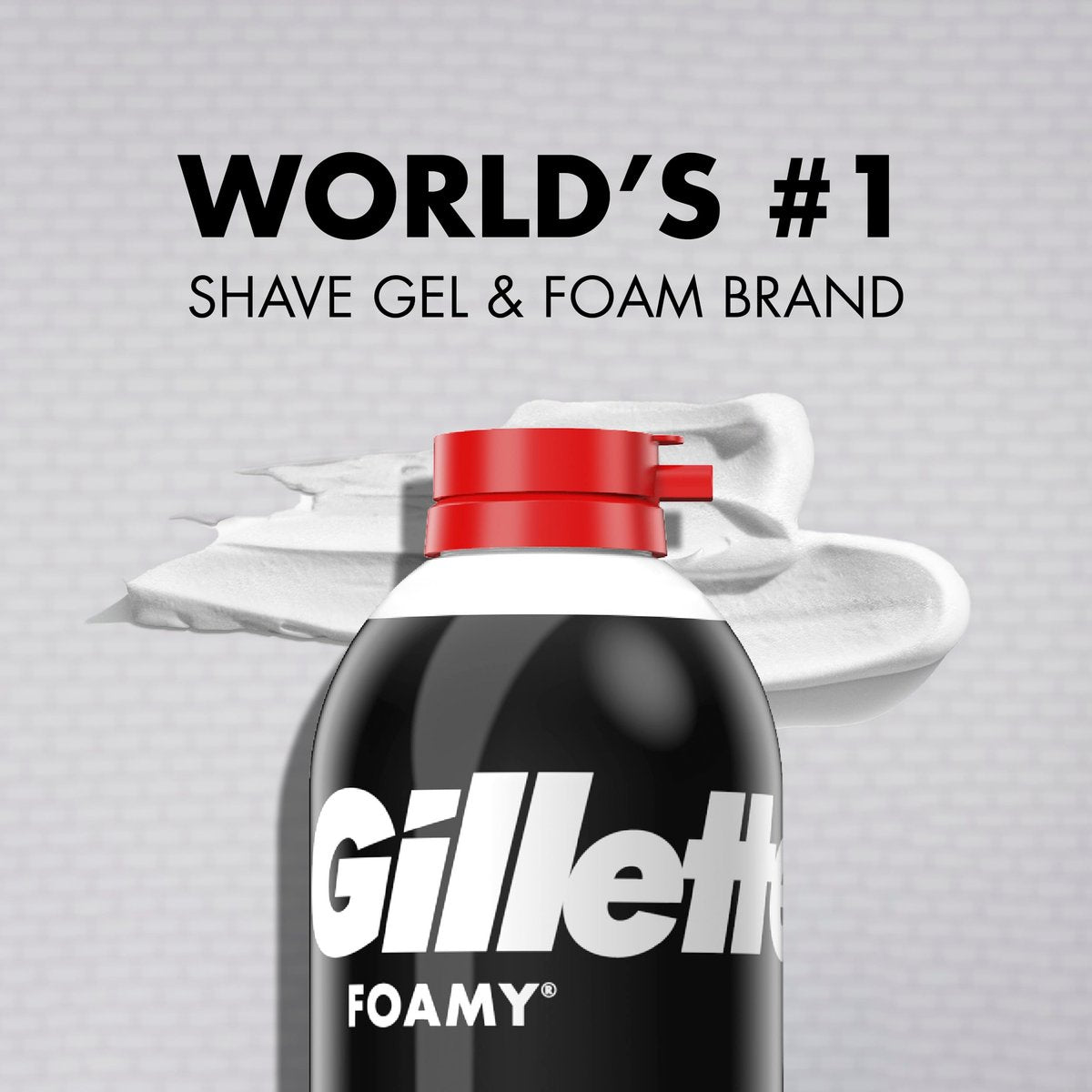 Gillette Foamy Regular Shaving Cream - 11 oz Cans, Pack of 12 Avelisse