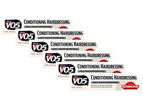 Alberto VO5 Conditioning Hairdressing for Gray, White, Silver & Blonde Hair, 1.5 oz Tubes (Pack of 6) Avelisse