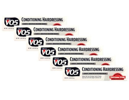 Alberto VO5 Conditioning Hairdressing for Gray, White, Silver & Blonde Hair, 1.5 oz Tubes (Pack of 6) Avelisse