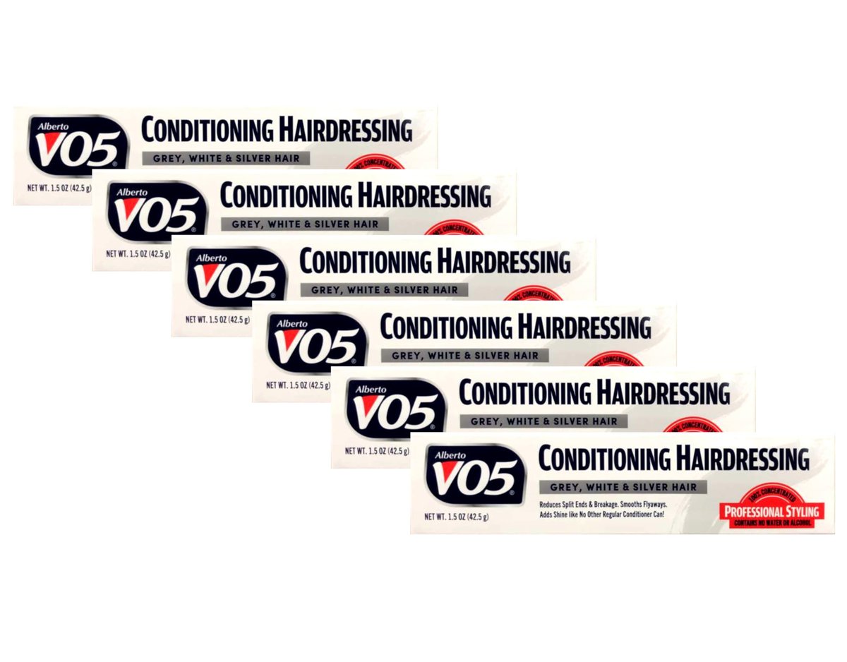 Alberto VO5 Conditioning Hairdressing for Gray, White, Silver & Blonde Hair, 1.5 oz Tubes (Pack of 6) Avelisse