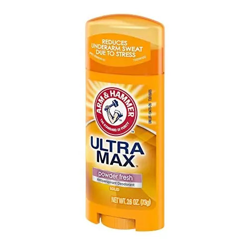 Arm & Hammer Ultra Max Antiperspirant Deodorant, Powder Fresh, Solid, 2.6 oz (Pack of 6) Avelisse