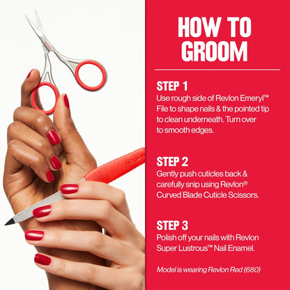 Revlon Cuticle Scissors – Ultra-Fine Stainless Steel Curved Blade for Neat Cuticles & Hangnail Trimming – Safe Nail Care Tool, Silver, 1 Count Avelisse