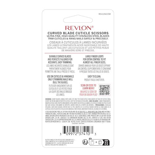 Revlon Full Jaw Cuticle Nipper - Stainless Steel Manicure Tool for Precise Nail Care, Easy Squeeze Spring, 1 Count Avelisse