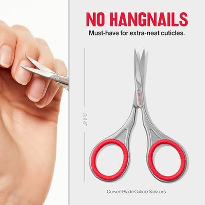 Revlon Cuticle Scissors – Ultra-Fine Stainless Steel Curved Blade for Neat Cuticles & Hangnail Trimming – Safe Nail Care Tool, Silver, 1 Count Avelisse