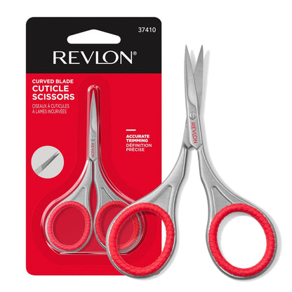 Revlon Cuticle Scissors – Ultra-Fine Stainless Steel Curved Blade for Neat Cuticles & Hangnail Trimming – Safe Nail Care Tool, Silver, 1 Count Avelisse
