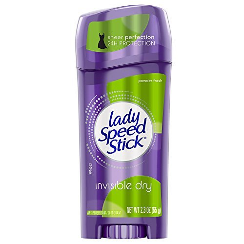 Lady Speed Stick Invisible Dry Antiperspirant Deodorant, Powder Fresh - 2.3 oz (6-Pack) Avelisse